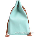 PU leather drawstring bag gift pouch